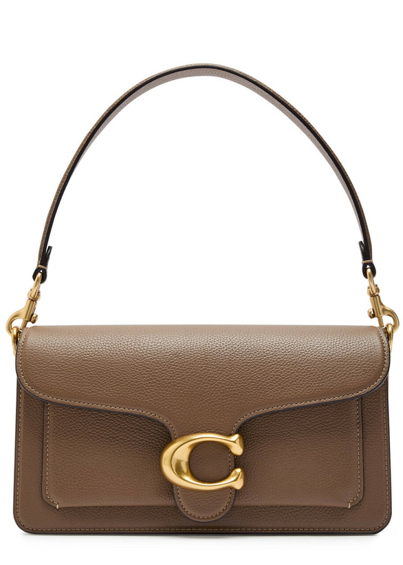 Photo: Coach Tabby 26 Grained Leather Shoulder bag - Taupe - One Size