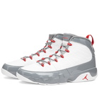 Air Jordan Men's 9 Retro Sneakers in White/Fire Red