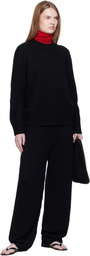 Arch The Black Wide Knitted Jogger Lounge Pants