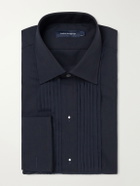 Thom Sweeney - Fly Classic-Collar Wool and Silk-Blend Shirt - Blue