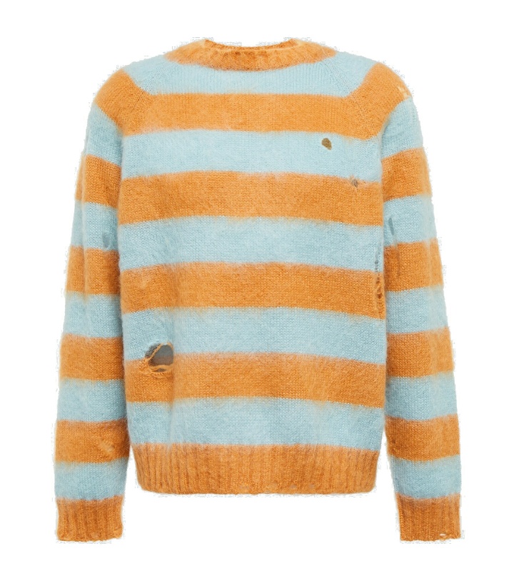 Photo: Undercover - Distressed mohair and wool-blend sweater