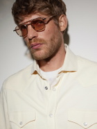 Cutler and Gross - 1425 Square-Frame Gold-Tone Sunglasses