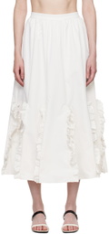Kika Vargas White Lorella Midi Skirt