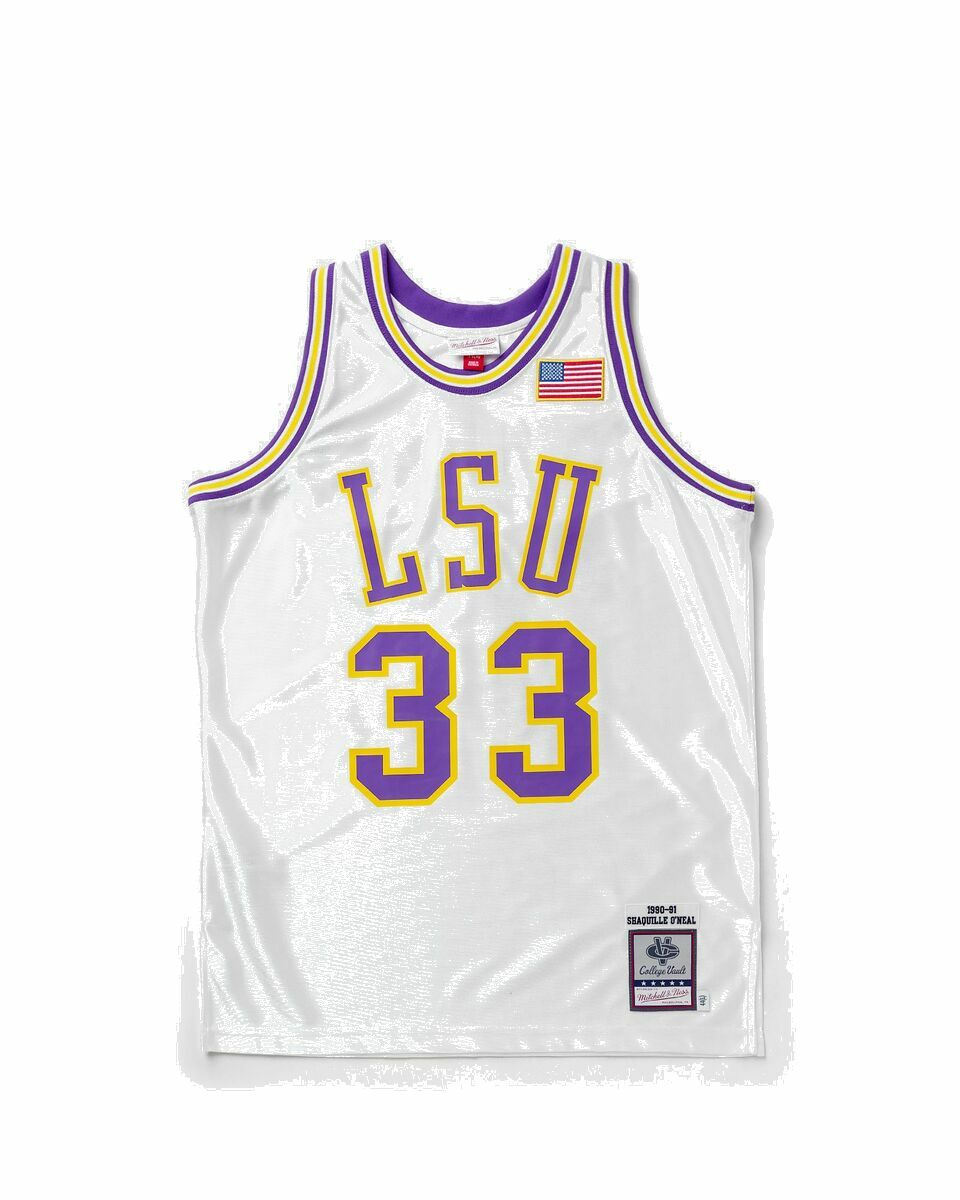 Photo: Mitchell & Ness Ncaa Authentic Jersey Louisana State University 1990 31 Shaquille O´Neal #33 White - Mens - Jerseys