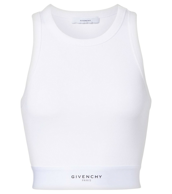 Photo: Givenchy Logo ribbed cotton tank top