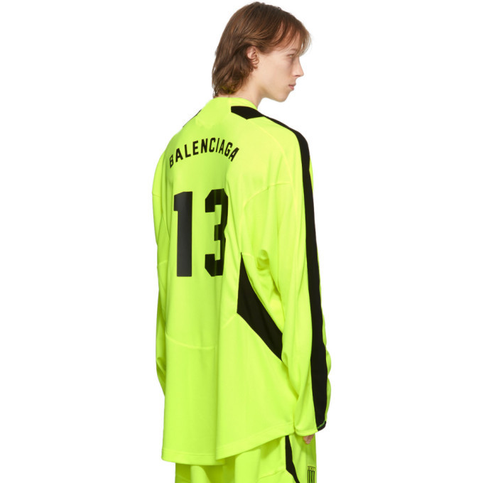 Balenciaga Yellow Soccer Long Sleeve T-Shirt Balenciaga