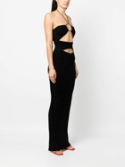 ANDREADAMO - Cut-out Strapless Velvet Long Dress