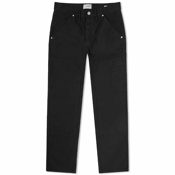 Photo: Frame Women's Le Slouch Utility Patch Jeans in Washed Noir