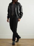 SAINT LAURENT - Straight-Leg Cotton-Canvas Trousers - Black
