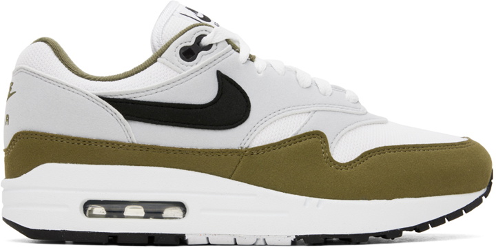 Photo: Nike White & Khaki Air Max 1 Sneakers