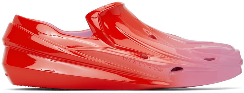 Photo: 1017 ALYX 9SM Red & Pink Mono Slip-On Sneakers