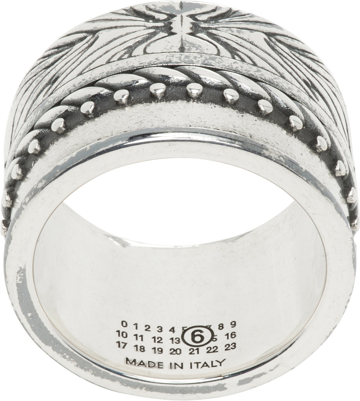 MM6 Maison Margiela Double Floral Motif Ring