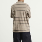 Comme des Garçons Homme Men's Horiztonal Stripe Long Sleeve Top in Off-White/Beige X Black