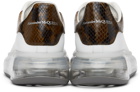 Alexander McQueen White & Tan Croc Clear Sole Oversized Sneakers