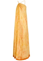 Delos Amaya Printed Cotton and Silk-blend Maxi Dress Yellow