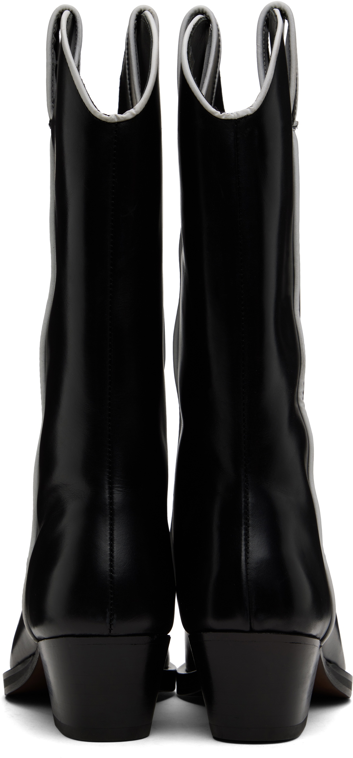 Ernest W. Baker Black High Western Boots Ernest W. Baker