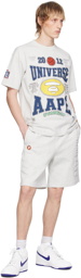 AAPE by A Bathing Ape Gray Embossed Shorts