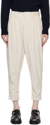 AMI Paris Off-White Carrot Oversized Trousers