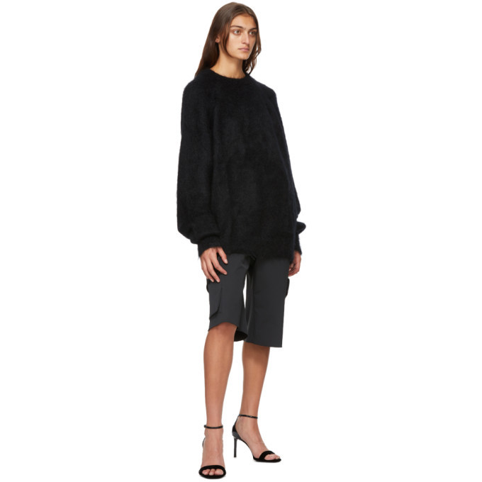 Haider Ackermann Black Mohair Kidtop Oversized Crewneck