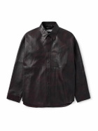 Acne Studios - Laraw Oversized Leather Shirt Jacket - Burgundy