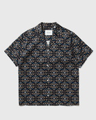 Les Deux Hendrix Aop Ss Shirt Blue - Mens - Shortsleeves