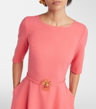 Oscar de la Renta Belted wool-blend midi dress