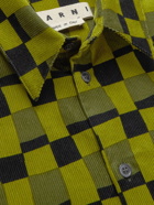 Marni - Checked Cotton-Corduroy Shirt - Green