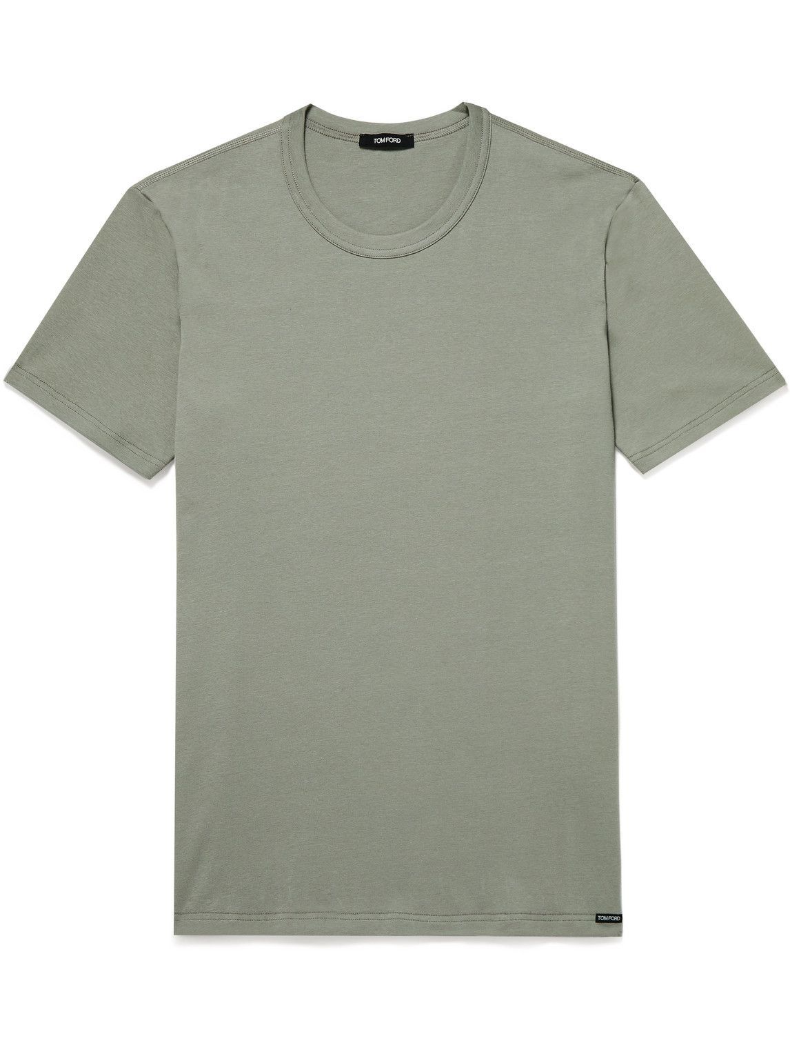 TOM FORD SlimFit StretchCotton Jersey TShirt Green TOM FORD