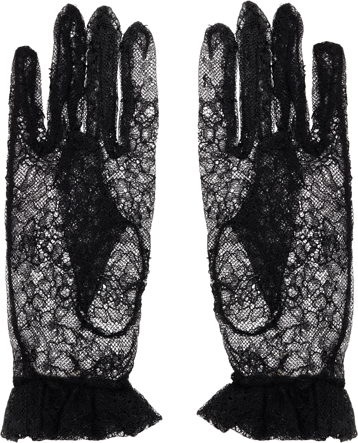 Valentino Garavani Black VLogo Signature Lace Gloves