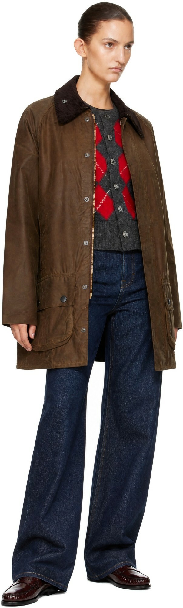 Barbour Brown Beaufort Waxed Jacket