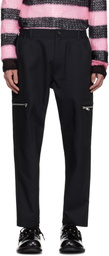 Comme des Garçons Homme Deux Navy Irregular Pin Head Trousers
