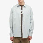 Wood Wood Men's Nico Poplin Shirt in Frosty Pinstripe