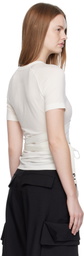 Y-3 White Tencel Short Sleeve T-shirt