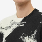 Alexander McQueen Men's Skul Intarsia Crew Knit in Bone/Black