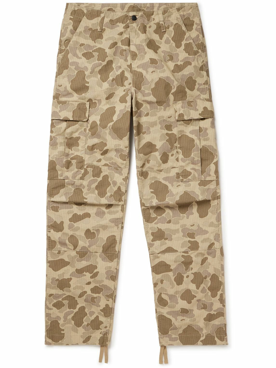 Carhartt WIP - Aviation Straight-Leg Camouflage-Print Cotton-Twill Cargo Trousers - Brown
