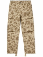 Carhartt WIP - Aviation Straight-Leg Camouflage-Print Cotton-Twill Cargo Trousers - Brown