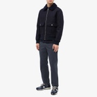 A.P.C. Ben Faux Fur Collar Jacket in Dark Navy