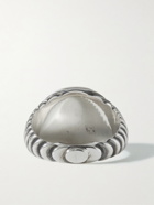 M. Cohen - Burnished Silver and Mother-of-Pearl Signet Ring - Silver