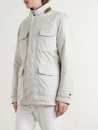 Kiton - Suede-Trimmed Shell Field Jacket - Neutrals