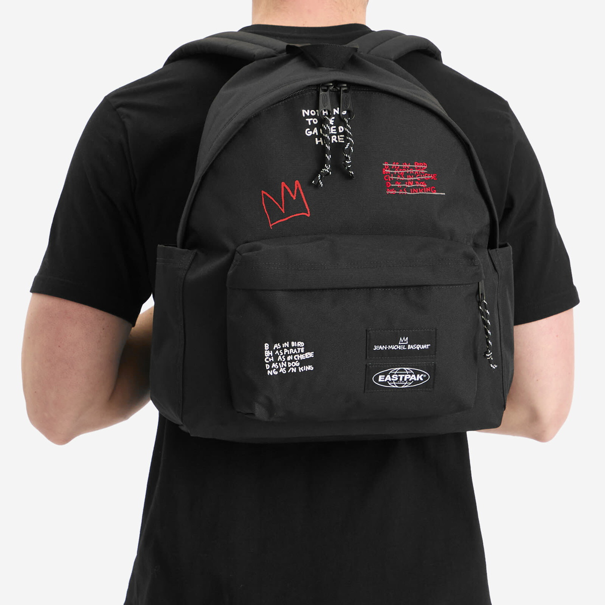 Eastpak x Basquiat Day Pak'r Backpack - Quotes in Black 