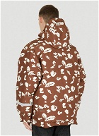 Hooded Puffer Jacket in Brown