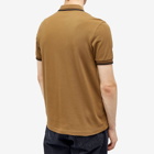 Fred Perry Men's Twin Tipped Polo Shirt in Shaded Stone/Burnt Tobacco/Black