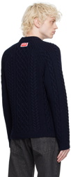 Kenzo Navy Kenzo Paris Cable Sweater
