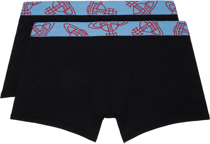 Photo: Vivienne Westwood Two-Pack Black Cotton Boxer Briefs