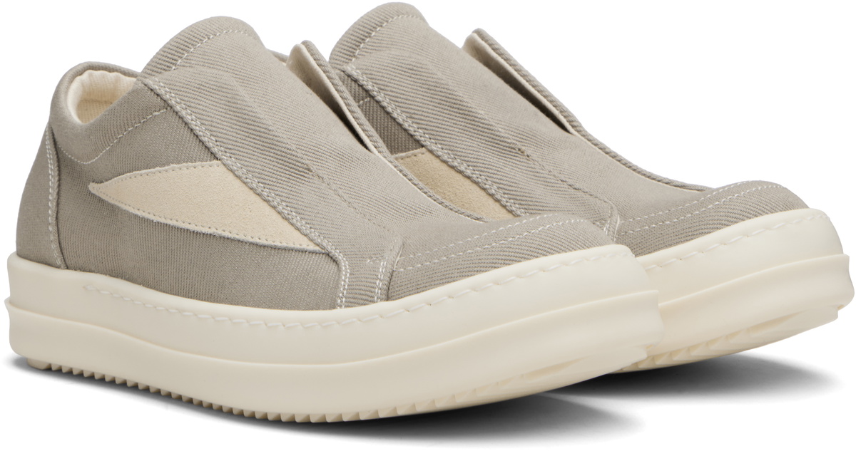 Rick Owens DRKSHDW Taupe Concordians Laceless Vintage Sneaks