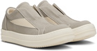 Rick Owens DRKSHDW Taupe Concordians Laceless Vintage Sneaks Sneakers
