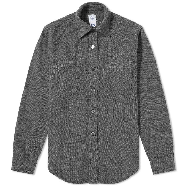 Photo: Post Overalls Flannel Shirt Slate