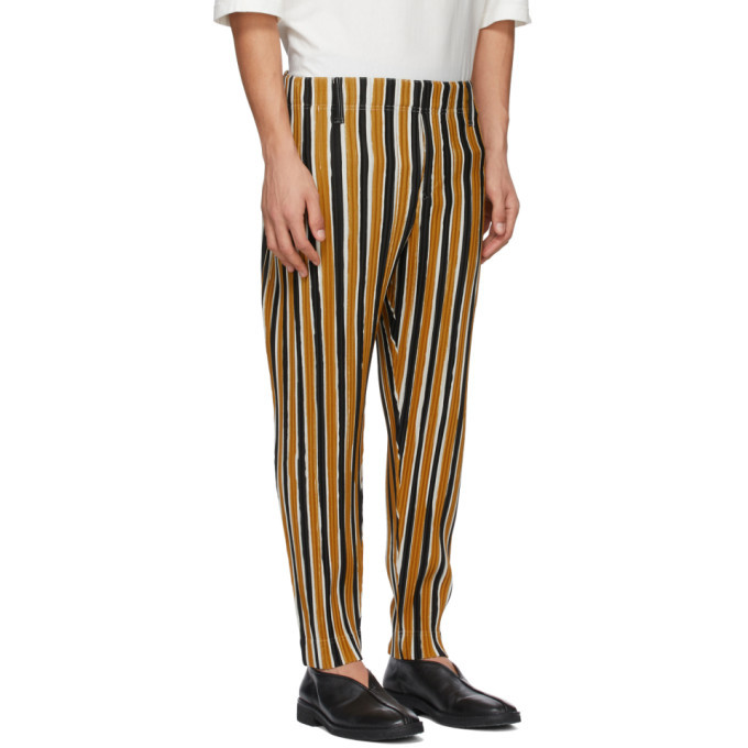 Homme Plisse Issey Miyake Beige Tailored Line Trousers Homme Plisse Issey  Miyake