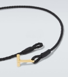 Tom Ford T braided leather bracelet