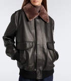 Gabriela Hearst Grant shearling-trimmed leather jacket